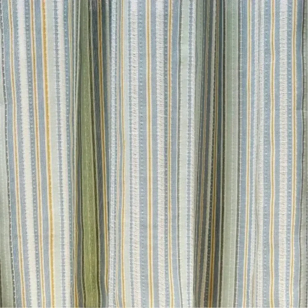 Jungalow Opalhouse Light Filtering Curtains Pair 63 x 50 Woven Stripe Blue